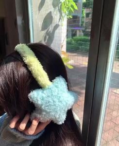 other | Y2K Star Plush Earmuffs Outdoor Cycling Ear Protection Colour Blocking Ear Bag Warm Winter Warm Earplugs Y2K Headset Ear Cover