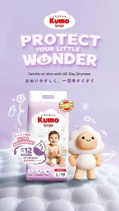 KUMO Smile Pants Baby Diapers Jumbo Pack M58 / L48 / XL42 / XXL36 (4 Packs)