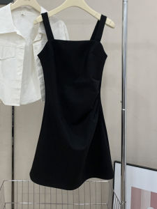 Womens Shirt Jacket Dress Set with Strap Spring New Arrival Two-Piece Cardigan A-Line Skirt Long Sleeve High Waist Button Detail