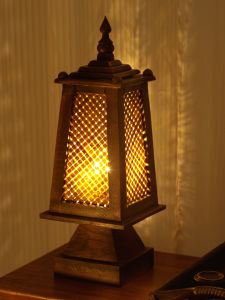 Retro Chinese Style Bamboo Decorative Table Lamp