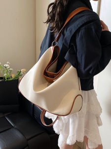 กระเป๋าถือทรงถุงใหญ่สำหรับผู้หญิง กระเป๋าสะพายข้างแบบสะพายไหล่ข้างเดียวสำหรับการเดินทางไปทำงานในช่วงฤดูร้อนปี 2025 กระเป๋าถือแบบลำลอง