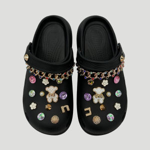 26Pcs Phim Hoạt Hình Gấu Trắng khóa giày tinh thể kim cương Nhiều màu Giày hoa trang trí Có Thể Tháo Rời Kim Cương dát Giày Chuỗi Đối Crocs