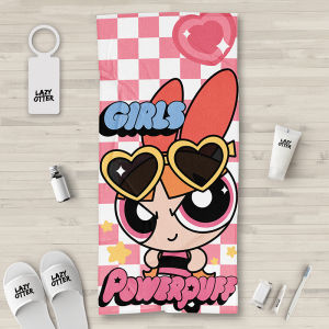 Soft Absorbent Skin-Friendly Flying Girl Cartoon Bath Towel Swimming Towel Cute Best Friend Bath Towel Home Fabric Daily Use