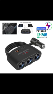 Bộ Chia Tẩu Sạc Ô tô 3 Cổng 12V-24V 120W Có Mạch Sạc Nhanh Được Nhiều Thiết Bị Cùng Lúc (Loại Tốt)