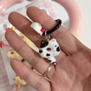 Sty⚡Gantungan Kunci Ransel Kucing Donat Kartun Gantungan Kunci Manis Kreatif Liontin Headphone Lucu