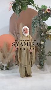 Ayzara - Mukena Anak 2in1 Lasercut Sutra Velvet Syamira Series