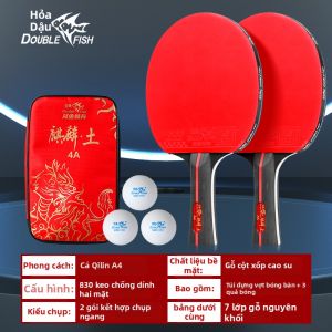 Double Fish | Vợt Bóng Bàn Dễ Dàng Cho Người Mới Bắt Đầu Cao Su 5 Sao