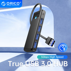 ORICO Type C USB ด็อกต่อขยาย 4 ตัวแยกพอร์ตอะแดปเตอร์ USB ด็อกต่อขยาย บางเฉียบ รุ่น USB 3.0 ระบบ ฮับยูเอสบี ที่มีเครื่องพิมพ์และโปรแกรมที่ต่างกันได้