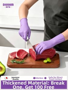 Food Grade Nitrile Gloves for Dishwashing and Housework Heavy Duty Long Waterproof