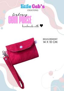Corduroy Coin Purse with Wristlet by Little Gab’s PH