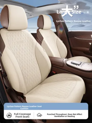 CapitAuto | Four Seasons Universal Breathable Nappa Leather Car Seat Cover