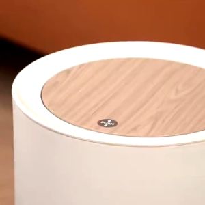 ถังเปิดปิด ถังฝาปุ่มกด - สไตล์ Minimal ดีไซน์ขาไม้ ถังแสดงขยะ ถังใส่ขยะ ถังขยะสไตล์มินิมอล ถังขยะ รอบปริมาณ 30 กิโลบัตร