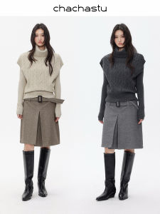 CHACHASTU | Áo Sweater Dày Form Rộng Vai Rơi Kiểu Dệt Sợi