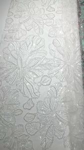 Purple African Gemstone Beaded Lace Fabric 2026 Luxury French Sequin Lace Fabric for Women Bridal Wedding Dress Sewing 5 yards