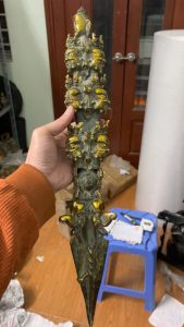 Dao Phurba đầu phật 9 mặt quỷ dài 50cm bằng đồng phong thủy
