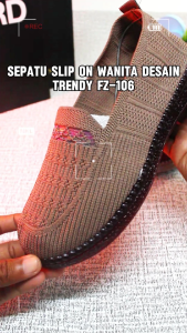 RUIMO Sepatu Slip ON Jelly Wanita Gaya Trendy dan Casual FZ-106 Super Anti Slip