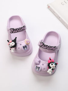 Xăng Đan Trẻ Em Nữ Kuromi Có Lỗ Mùa Hè Mới Chống Trơn Trượt Trung Lớn Trẻ Em Giày Đi Biển Che Đầu Dép Đi Trong Nhà