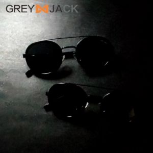Grey Jack Kacamata Hitam Sunglasses Polarized Anti UV 400 Model Bulat Double Bridge Retro 3201