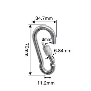 304 Stainless Steel Carabiners - Heavy Duty Durable & Rust-Free Clips for Gym Swing Dog Leashes Hammocks Keychains