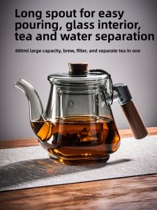 GIANXI | Heat Resistant Durable Tea Water Separation Glass Teapot