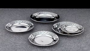 304 จานสแตนเลสก้นลึก - เกรดอาหาร จานสแตนเลส จานสแตนเลส จานอาหาร จานขนม ถาดสแตนเลส จานเด็ก จานข้าว พร้อมส่ง