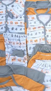 36 Pcs Paket Lahiran Lengkap Baju Bayi Celana Bayi Baru Lahir seri Abu dan Kuning Mustard Sartaki Jumper Popok Tali Baby Gift Set - Juragan Lebak
