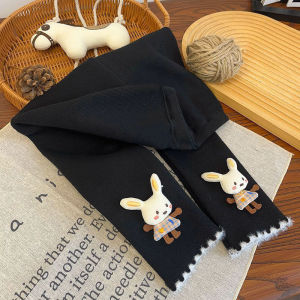 Sonkpuel | Girls Fleece-lined Leggings for Autumn and Winter Thickened One-piece Fleece Pants for Kids Stylish Warm Pants for Baby