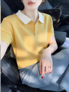 Dopamine Polo Collar Regular Shoulder Short Sleeve Shirt