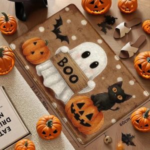 VIKAMA Halloween Bí Ngô Ma Thảm Polyester Chống Thấm Nước Thảm Cho Nhà Bếp Phòng Tắm Phòng Khách Sofa-Trang Trí Nhà Thảm Chùi Chân