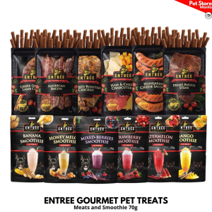Entree Gourmet Dog Treats 70g - Gourmet Meats or Smooties - Dog Favorite Snacks