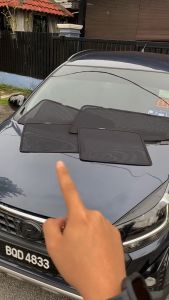 PERODUA AXIA 2014 - 2022 X5 MAGNET KUAT Sunshade SAMURAI SHADES Magnetik Sun Shade Pelindung Matahari Kereta