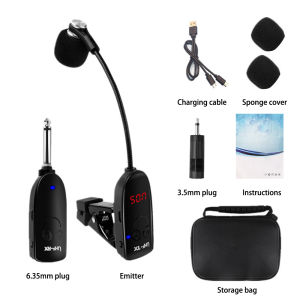 Saxofone Wireless Microphone Mic Saxophone Transmitter and Receiver UHF Professional Mikrofon Music Mike Microphon Kit Microfon