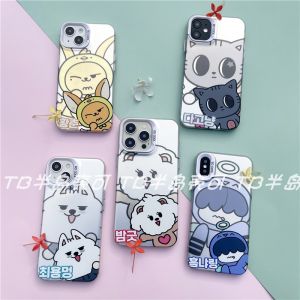 RJINHIT Cute Cartoon Rabbit Corner Phone Case for  16 15Promax 13 14 12S23 S24 Ultra TPU Protective Cover Korean Style