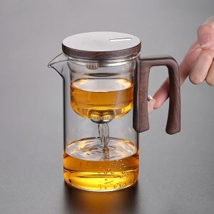 520ML/720ML Magnetic Glass Teapot Detachable Injector Teapot Tea Water Separator Household Lazy Tea Artifact