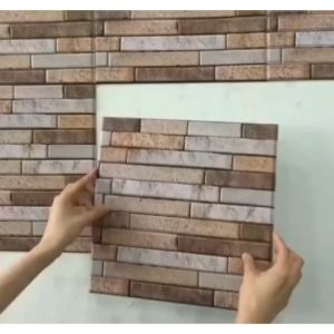 Wallpaper Dinding 3D Wall Sticker Foam Stereo Stiker Dinding Kamar Mandi Dapur Kitchen Set