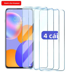 4 Kính Cường Lực Bảo Vệ Màn Hình Trong Cho Huawei P20 Pro P30 P40 Lite E Nova 5T Y6 Y7 2019 P Smart Z Mate 20 Lite-Chống Trầy Xước Độ Nét Cao