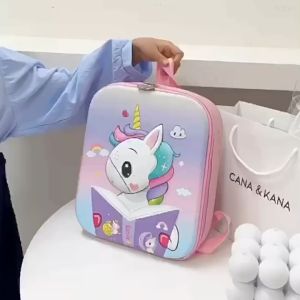 Child School Bag PVC Waterproof Backpack Bag Girl and Boy Baby Kitty Unicorn Elsa Mermaid Astronaut Kindergarden Preschool Cartoon Zipper Traveling Schoolbag