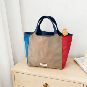 Durable Oxford Cloth Canvas Tote Bag Waterproof Work Lunch Bag Beach Picnic Bag Mommy Diaper Bag Large Capacity Soft Handbag