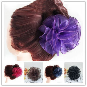 Kẹp Tóc Vải Cỡ Lớn Hoa Phong Cách Hàn Quốc Tóc Búi Khăn Voan Kẹp Tóc Mẹ Trang Trí Tóc Trung Niên Mẫu Mới Phụ Kiện Tóc