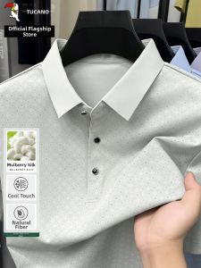 TUCANO | Mens Summer Thin Short Sleeve Silk Polo Shirt