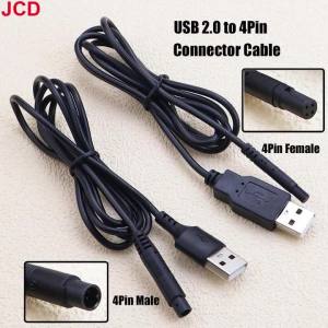 JCD | USB 2.0 Male To 4Pin Male/Female Cord Car Rear View Vehicle DVR Camera Extension Connector Cable Cord HD Monitor Camera Wire 1M