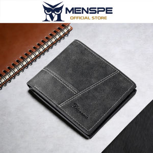 MENSPE Men Wallet Foldable Wallet Male Short Wallet Business Wallets Soft PU Wallet Coin Bag Zipper Multi-Card Position ID Credit Cards Holders Solid Color Travel Purses