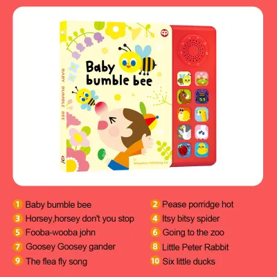 Classic English Nursery Rhymes Sound Book（Optional）Old mac Donald had a farm/ABC song/Happy Birthday to You/Twinkle twinkle little star