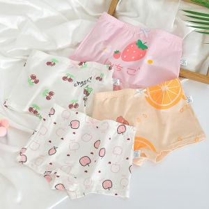 Antibacterial Pure Cotton Girls Underwear Flat Angle Pants Comfortable Breathable Skin-Friendly Home Wear Non-Slip Butt