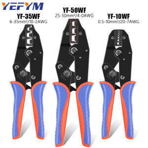 Crimping Tools For Sleeves Ferrule Terminals & Pin Cord End Ratcheting Wire YEFYM Crimpers Pliers YF-10WF/35WF/50WF