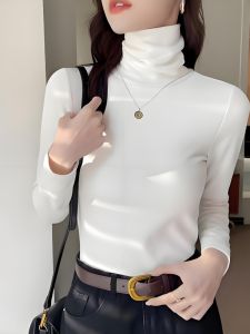 เสื้อเชิ้ตคอตั้งทรงสลิมฟิตสองด้านเดียวกันสำหรับผู้หญิงในฤดูหนาว เสื้อชั้นในหนา อบอุ่น ระบายเหงื่อได้ดี สไตล์ลำลอง