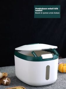 Dispenser Beras 5KG/10KG Free Gelas Takar Tempat Wadah Penyimpanan Beras Rice Bucket Anti KutuTOKOSHENAR168