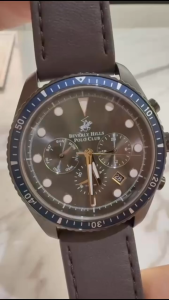 Beverly Hills Polo Club Mens Leather Quartz Watch