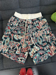Quần Short Nam Phong Cách Hawaii Quần Short Vải Cotton Dáng Rộng Cạp Vừa Mùa Hè Thường Ngày Quần Short Nam Mùa Hè Phong Cách Mỹ