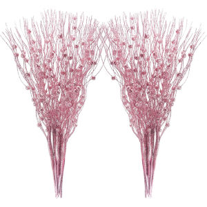 5Pcs Glitter Artificial Berry Bouquet Christmas Tree Ornament for Home Decor New Year 2026 Navidad DIY Wreath Gifts Accessories